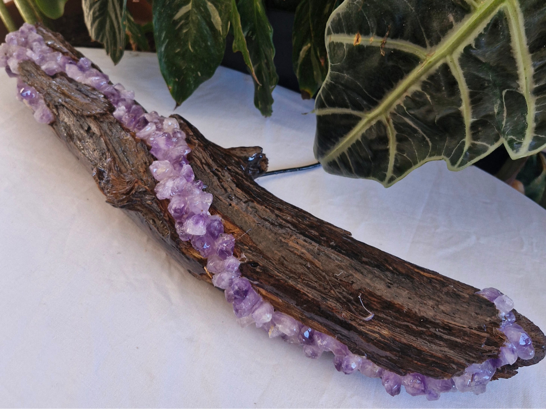 Handcrafted Medium Driftwood Amethyst Lamp